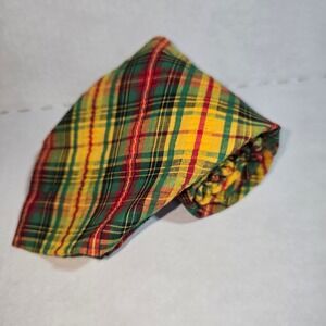 VINTAGE Bert Pulitzer Co Yellow/Red/Green Men's Tie‎ All Cotton